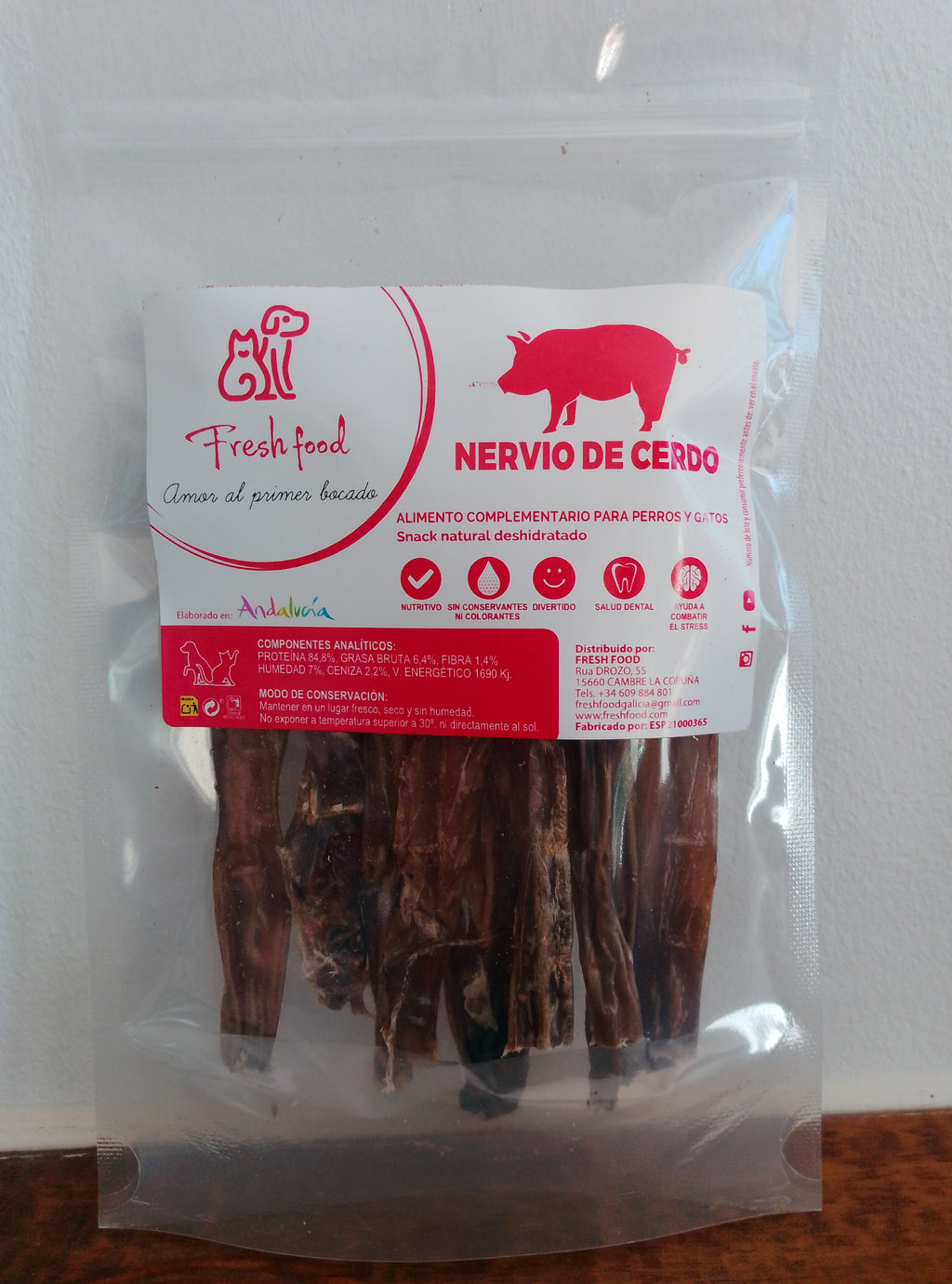 NERVIO DE CERDO DESHIDRATADO